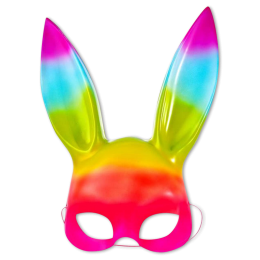 Colorful Rabbit Mask Motif Heat Transfer